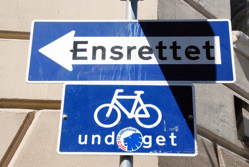 Spaziergang in Kopenhagen Einbahnstrassenschild