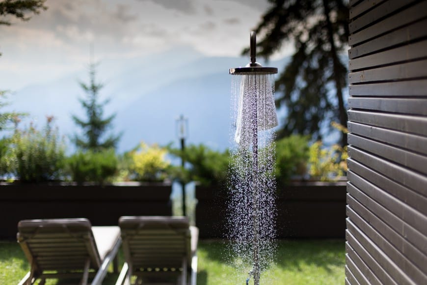 Dusche Terrasse Spa Sonne Print klein