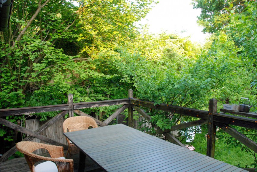 Auf der Terrasse. Villa mit Seeblick in Buckow Brandenburg