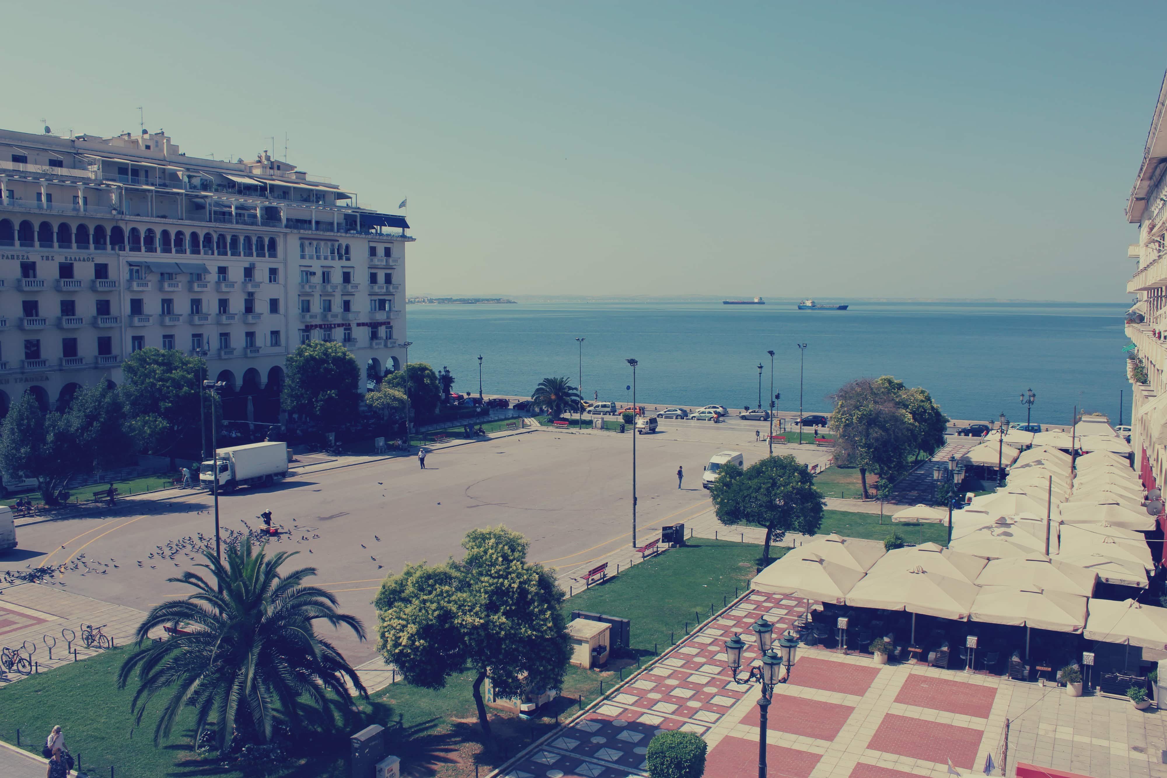 Blick auf den Hafen von Thessaloniki