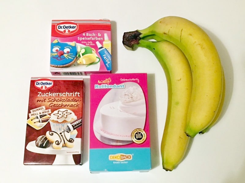 Halloween Rezepte bananenmumie-zutaten