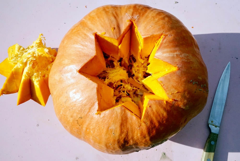 kürbis ohne deckel Halloween Kürbis selber schnitzen
