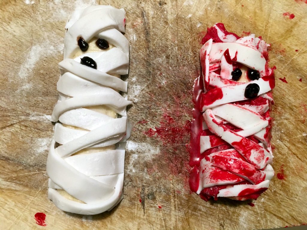 Halloween Rezepte mumienbananen basteln