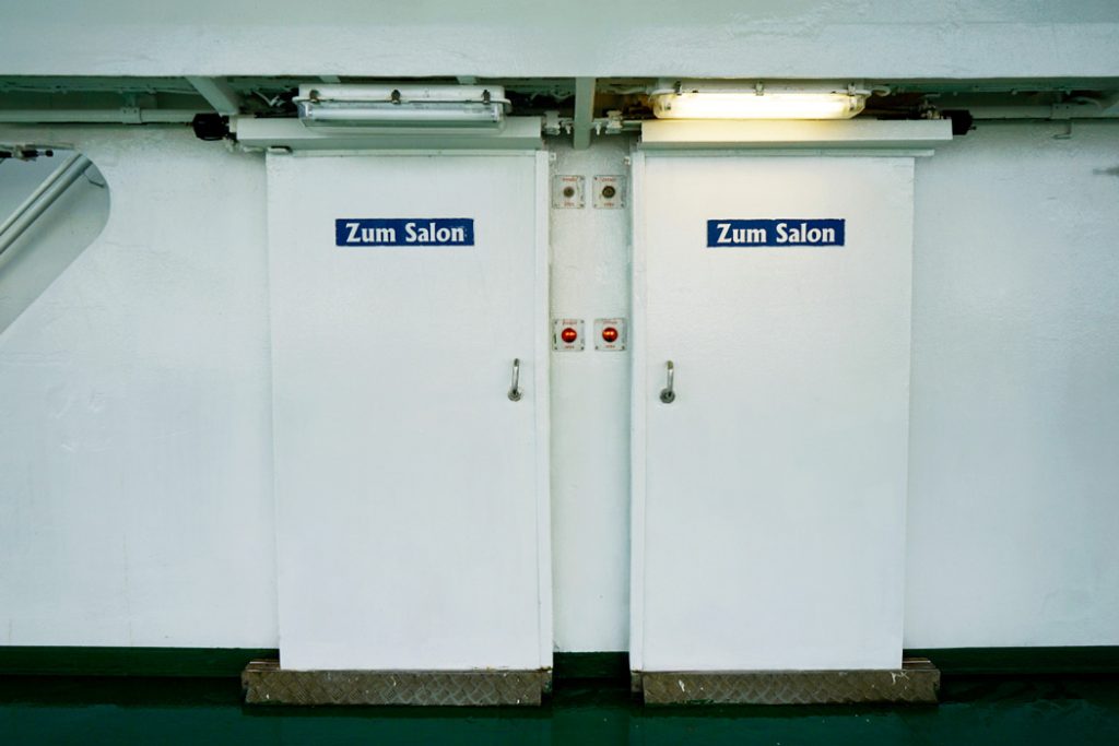 auf der Fähre zur Hallig Langeneß