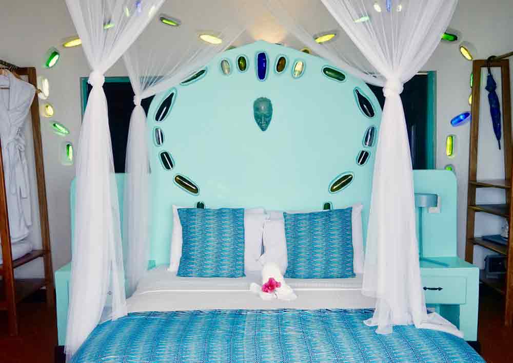 Mein Bett in Jakes Hotel Treasure Beach Jamaika