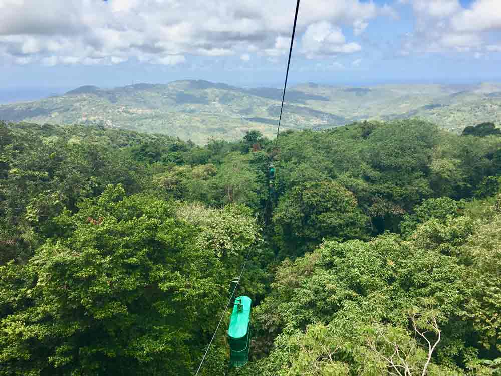 Saint Lucia Ausflugstipps mit der Seilbahn hinauf zum Ziplining