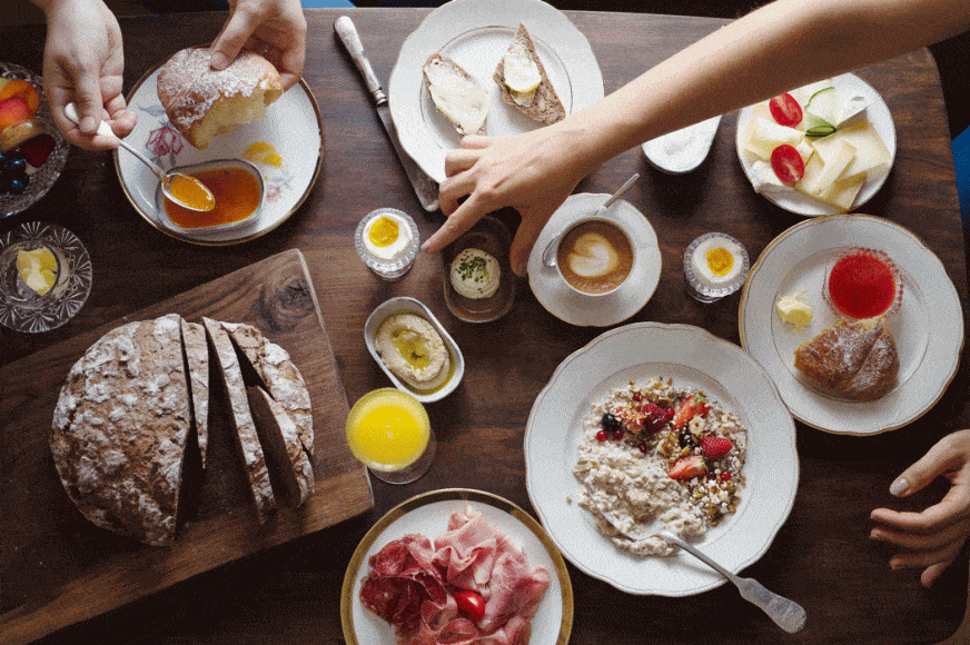 Frühstück im Boutiquehotel 1477 Reichhalter in Südtirol