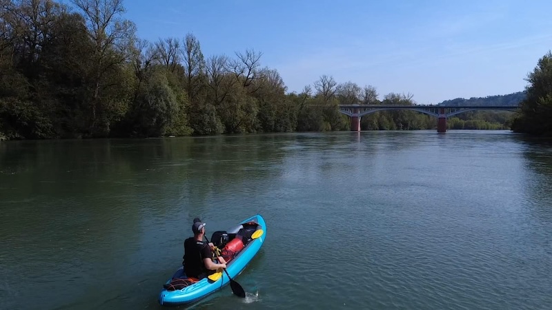 mit kanu auf der Garonne