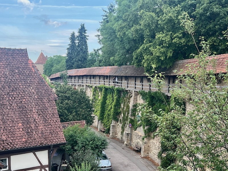 Rothenburg ob der Tauber mit Hund